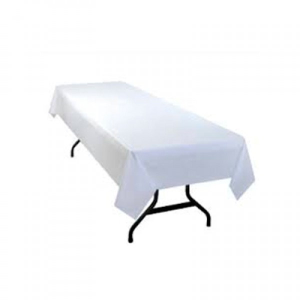 Mantel blanco para mesas rectangulares de 8 pies con capacidad para 8 a 10  personas, manteles de mesa de tela para fiestas de 8 a 10 sillas, manteles